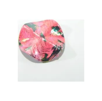 Dětské navlékací korálky Korálek "disco" kruh červený