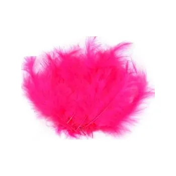Peříčka 20 ks zářivě růžová