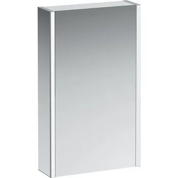 Koupelnový nábytek Frame 25 - hliníková zrcadlová skříňka 75x45, LED, panty vpravo, prostorové osvětlení H4083729001441