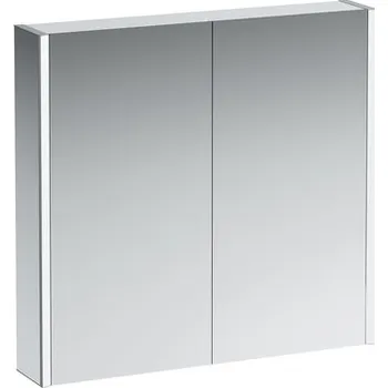 Koupelnový nábytek Frame 25 - hliníková zrcadlová skříňka 75x80, LED, prostorové osvětlení H4085739001441