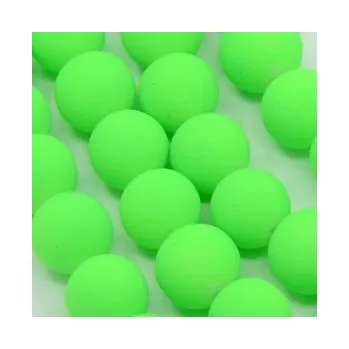 Dětské navlékací korálky Korálky pogumované 10mm 5ks zářivě zelené