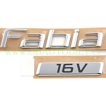 Znak automobilu Škoda Fabia II-Zadní nápis FABIA 16V original