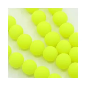 Dětské navlékací korálky Korálky pogumované 10mm 5ks zářivě žluté