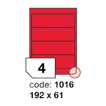 Samolepící etiketa Samolepící etikety Rayfilm Office 192x61 mm 100 archů, fluo červená, R0132.1016