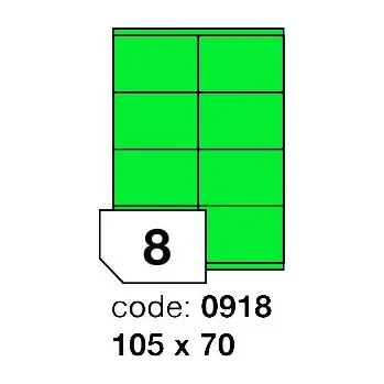 Samolepící etiketa Samolepící etikety Rayfilm Office 105x70 mm 100 archů, matně zelená, R0120.0918