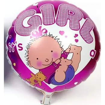 Balónek Fóliový balónek Holčička, kulatý, 45 cm