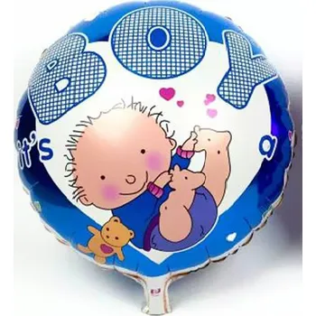 Balónek Fóliový balónek Chlapeček, kulatý, 45 cm