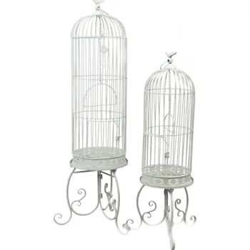 Zahradní dekorace Dedra dekorativní klec s ozdobným ptáčkem na špici sada 95/125 cm