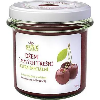 Grešík Džem z tmavých třešní extra speciální 350 g