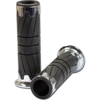 grip Gripy-rukojeti "Glossy" chrom 12.5 cm pár, na motocykl