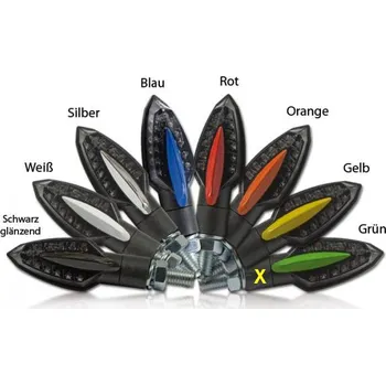 Osvětlení pro motocykl Blinkry "Sliver" LED zelené, pár