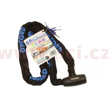 Motozámek Řetězový zámek na motorku Oxford GP 8, 150 cm, průměr 8mm, LK105 (Značkový 1,5m dlouhý řetěz za super cenu)