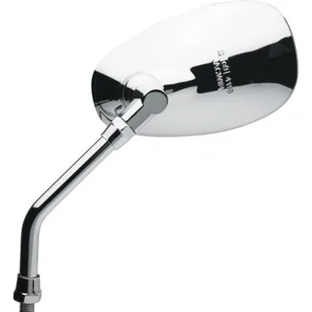 Zrcátko pro motocykl Zrcátka na moto "American Oval" universální chrom LEVÝ + PRAVÝ závit M10, pár