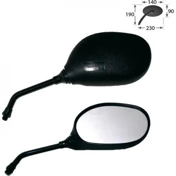 Zrcátko pro motocykl Zrcátka na motorku "Nova" černé, pár