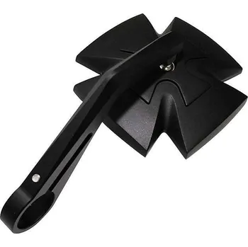 Zrcátko pro motocykl Zrcátko na konec řídítek Highsider "Iron Cross" černé