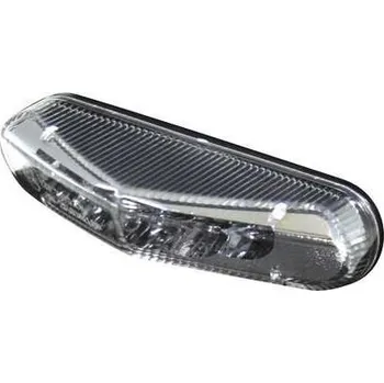 Osvětlení pro motocykl Koncové LED světlo "Brisk 2" čiré, 84x22 mm s osvitem SPZ