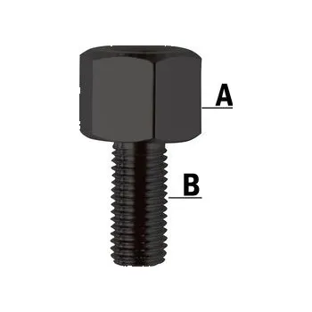 Zrcátko pro motocykl Redukce na zrcátko A=M8 pravý, B=M8 levý