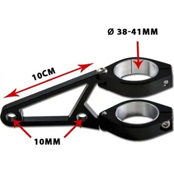 Držáky světla ALU černé 38-41 mm, pro moto