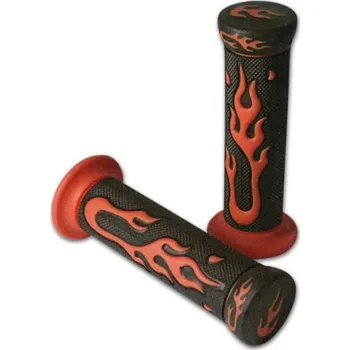 grip Gripy-rukojeti "Flame" červené, 13 cm gumové