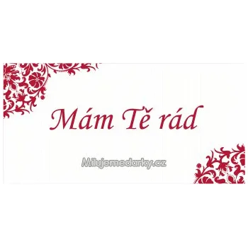 Dárková visačka komplimentka k dárku: Mám Tě rád