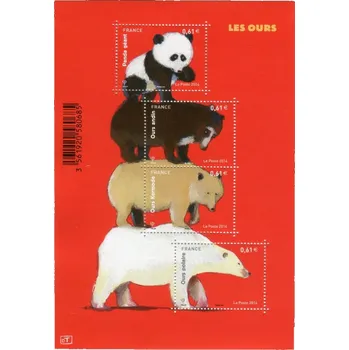 Poštovní známka Post France (2014) MiNr. 5798-5800 ** - Francie - BLOCK 244 - Medvědi