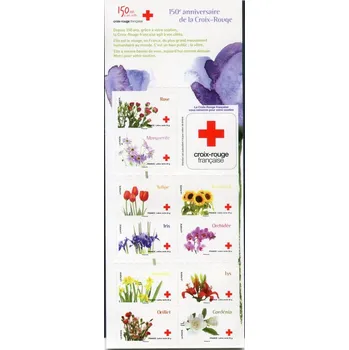 Poštovní známka Post France (2014) MiNr. 5842-5851 ** - Francie - Sada - Červený kříž: Květiny