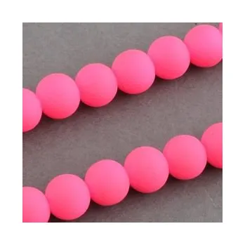 Dětské navlékací korálky Korálky pogumované 12mm 3ks zářivě růžové