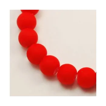 Dětské navlékací korálky Korálky pogumované 8mm 6ks červené