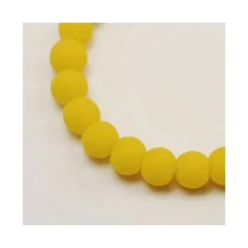 Dětské navlékací korálky Korálky pogumované 4mm 25ks žluté