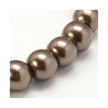 Dětské navlékací korálky Voskované perličky 6mm 20ks tmavě šedé