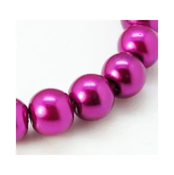 Korálek Voskované perličky 4mm 30ks světle fialové