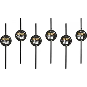Partydeco Brčka Happy New Year 6 ks
