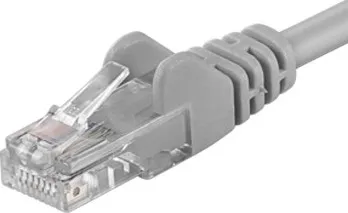 PremiumCord kabel UTP RJ45, kat.5e, 15m, šedá