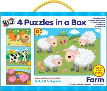 Puzzle Galt 4 Puzzle v krabici - farma