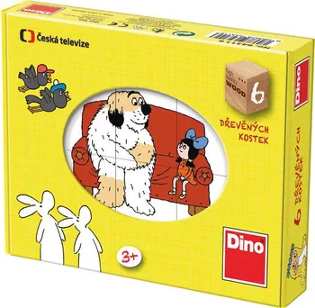 Dřevěná hračka Dino Kostky Pohádky 6 ks 