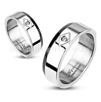 Prsten Snubní prsteny z chirurgické oceli R-M1007 (Snubní prsteny R-M1007)