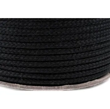 Železářství Oděvní šňůra, provaz polyesterový 4mm, černý, metráž