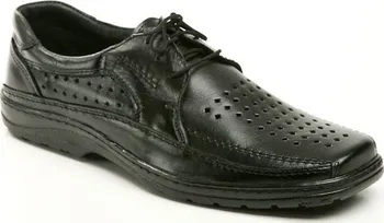 Pánské mokasíny pánská nadměrná obuv 519 černé polobotky