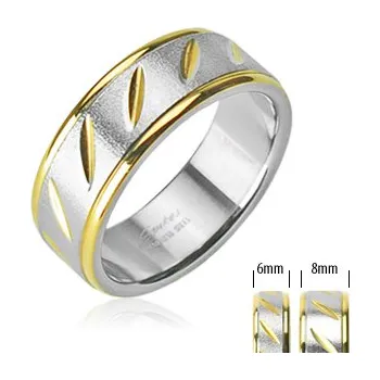 Prsten Snubní prsteny z chirurgické oceli R-H0814 (Snubní prsteny z chirurgické oceli R-H0814)