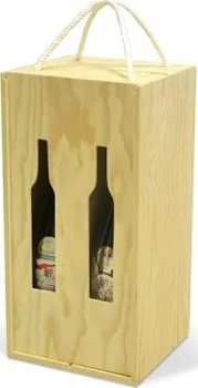Dárková taška Box na 4 láhve - dřevěný R0001