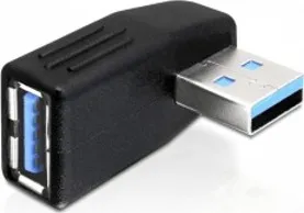 Datový kabel DeLock adaptér USB 3.0 samec - USB 3.0 samice pod úhelem 270° horizontálně