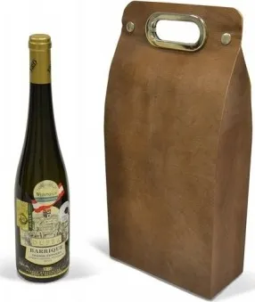 Dárková taška Box na 2 láhve - dřevěný R0010
