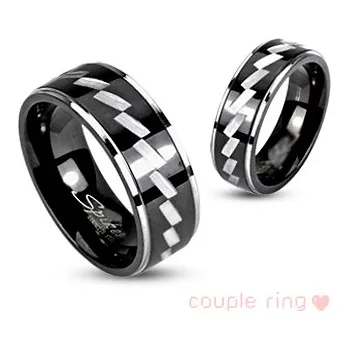 Prsten Snubní prsteny z chirurgické oceli-R-H1652M (Snubní prsteny z chirurgické oceli-R-H1652M)