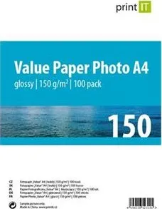 Fotopapír Print IT Value Paper Photo A4 Glossy