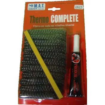 Krbové nářadí šňůra izol.10mm (500°C) THERMOKOMPLET (2,5m) + lepidlo sada 3díl.