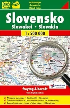 Slovensko Slovakia 1: 500 000 jednostranná