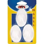 Artex háček samolepicí oválný (3ks)