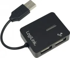 USB hub LOGILINK - 4-portový USB HUB ''Smile'' černý
