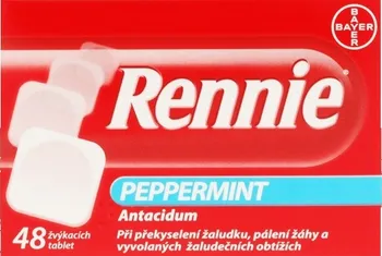 Lék proti pálení žáhy Rennie Žvýkací tablety 48 tbl.