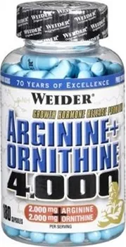 Aminokyselina Arginine + Ortnithine 4.000, Weider, 180 kapslí